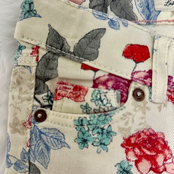 H&M Baby Floral Print Skinny Jeans – Cream Multi - Picture 3 of 11